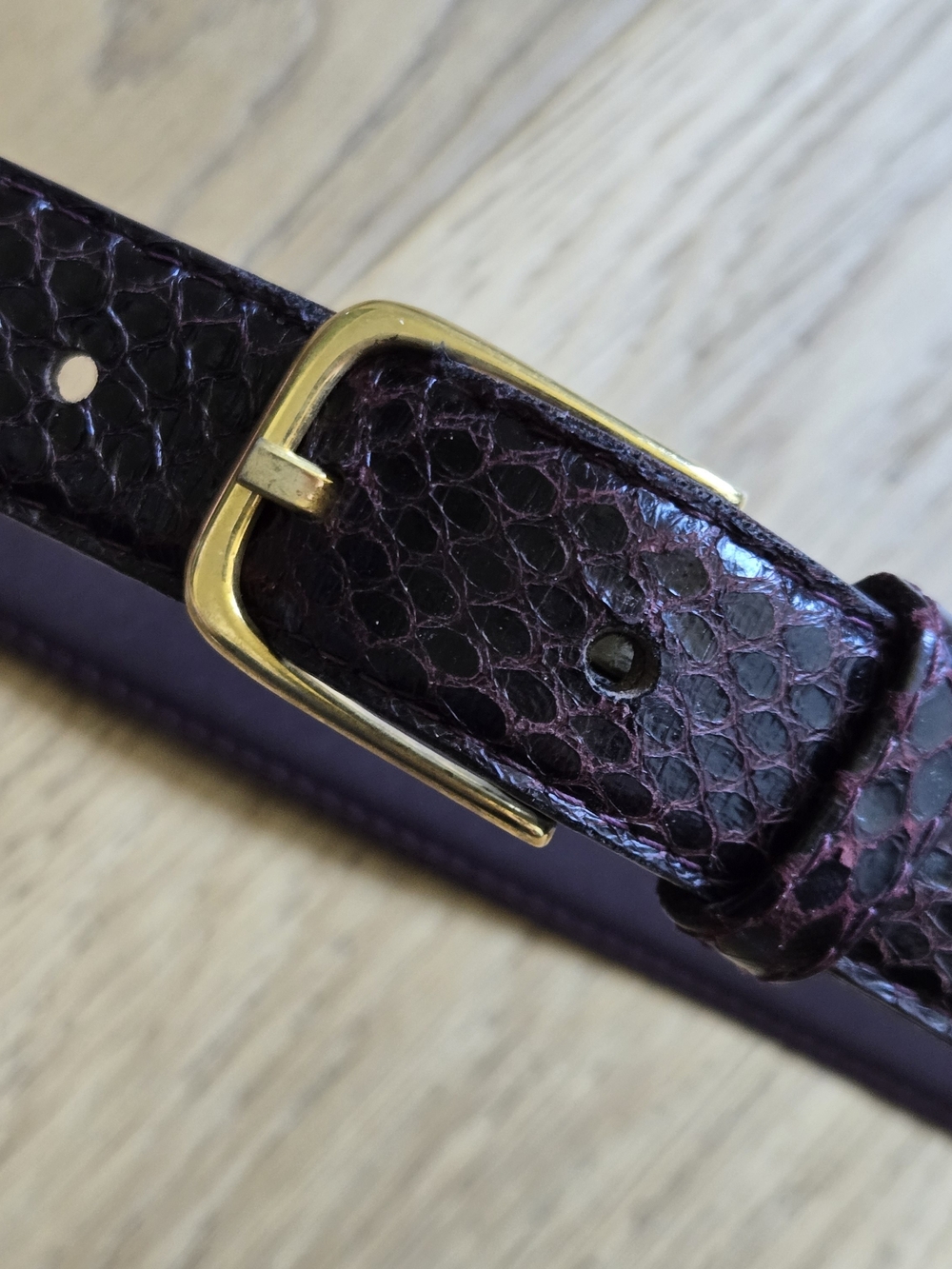 Womens Vintage Genuine Snake Skin Large Belt